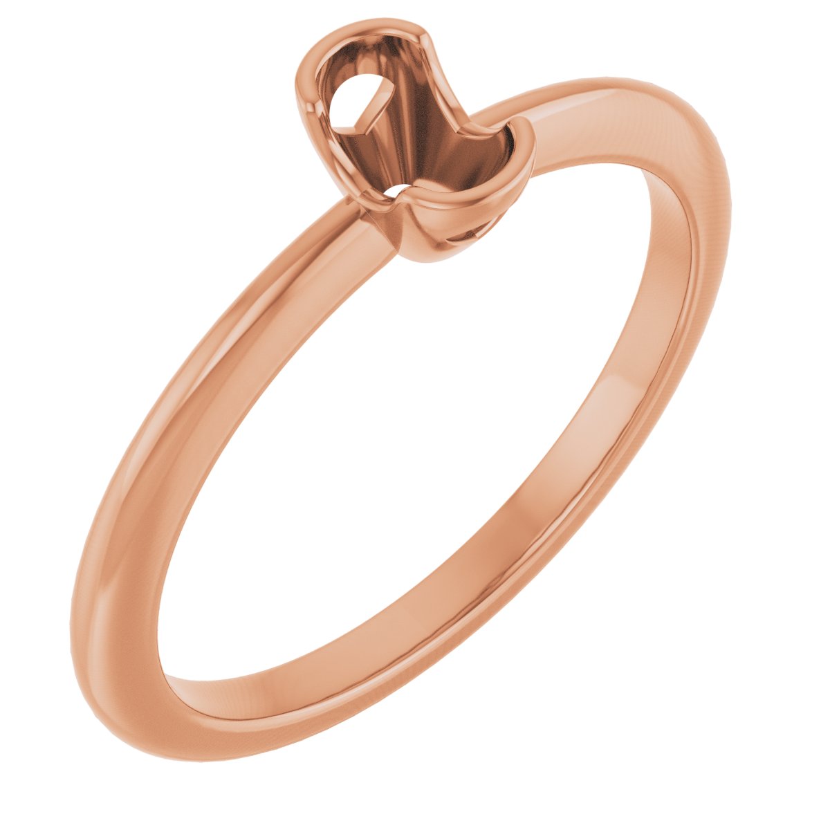 Half-Bezel Engagement Ring