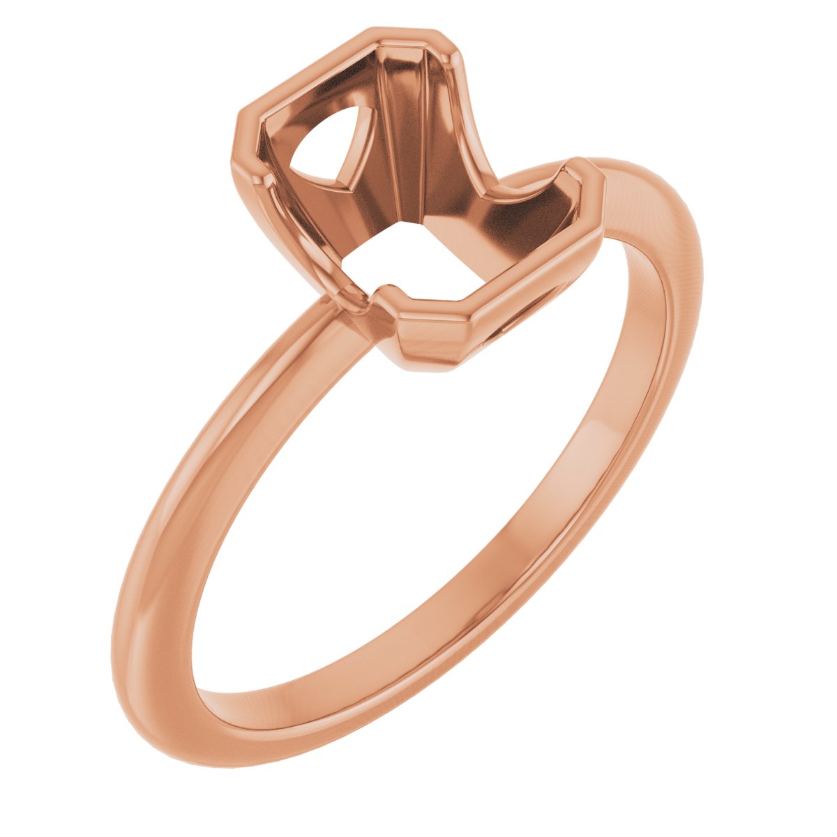 Half-Bezel Engagement Ring
