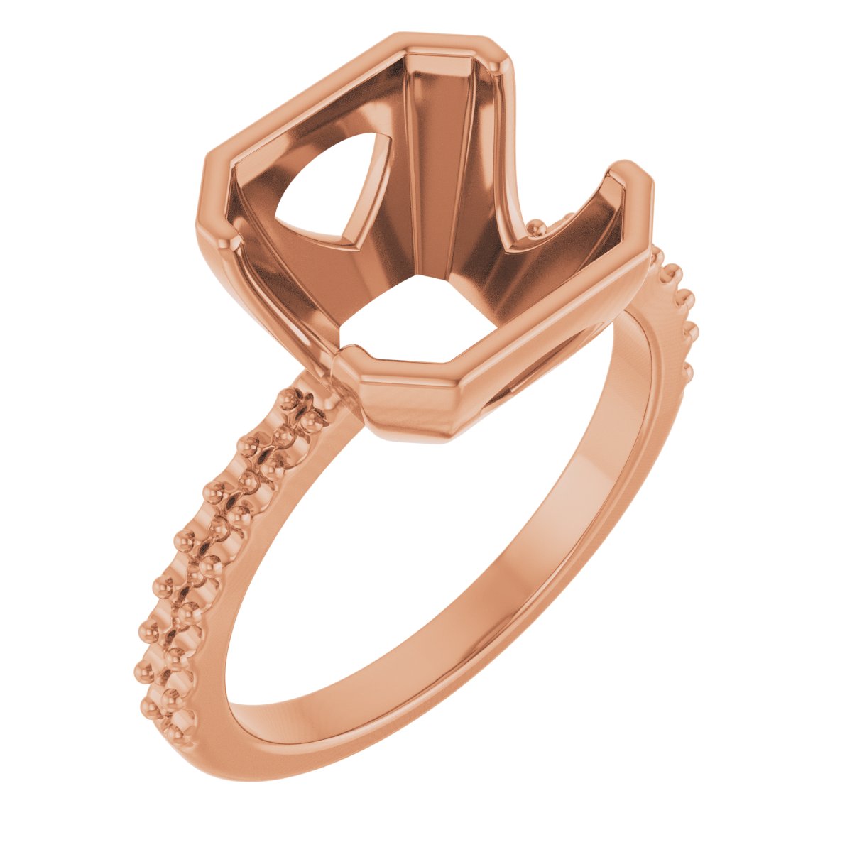 Half-Bezel Engagement Ring