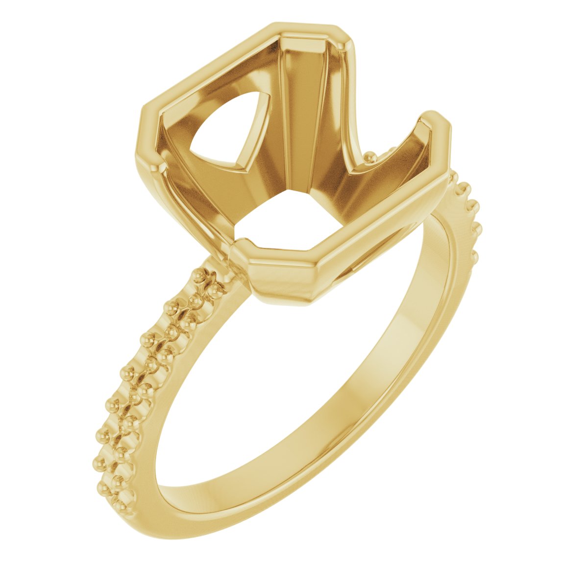 Half-Bezel Engagement Ring