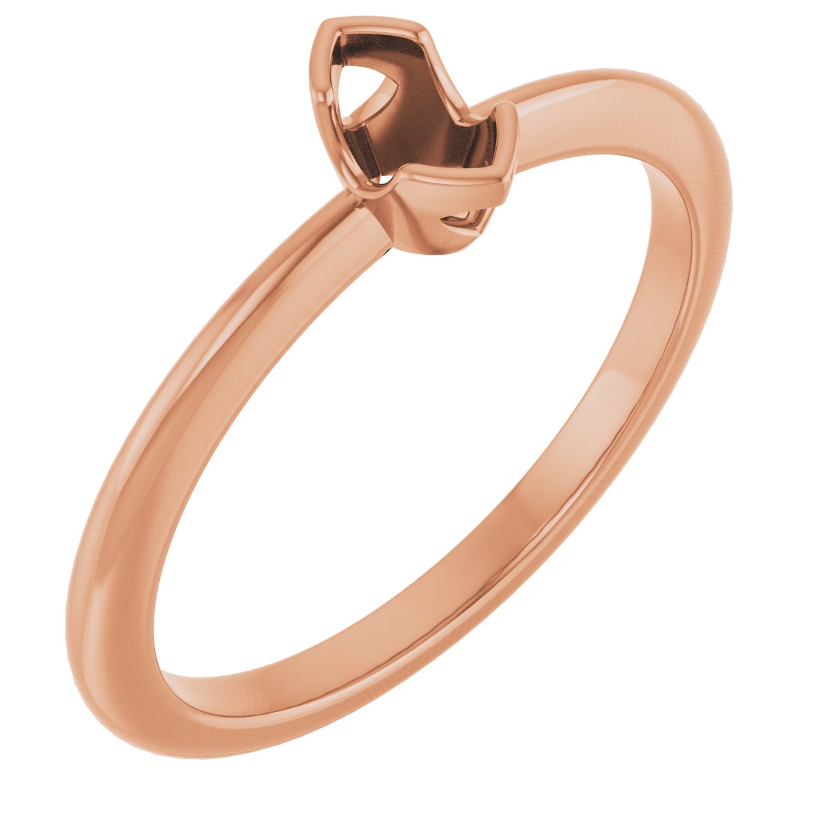 Half-Bezel Engagement Ring