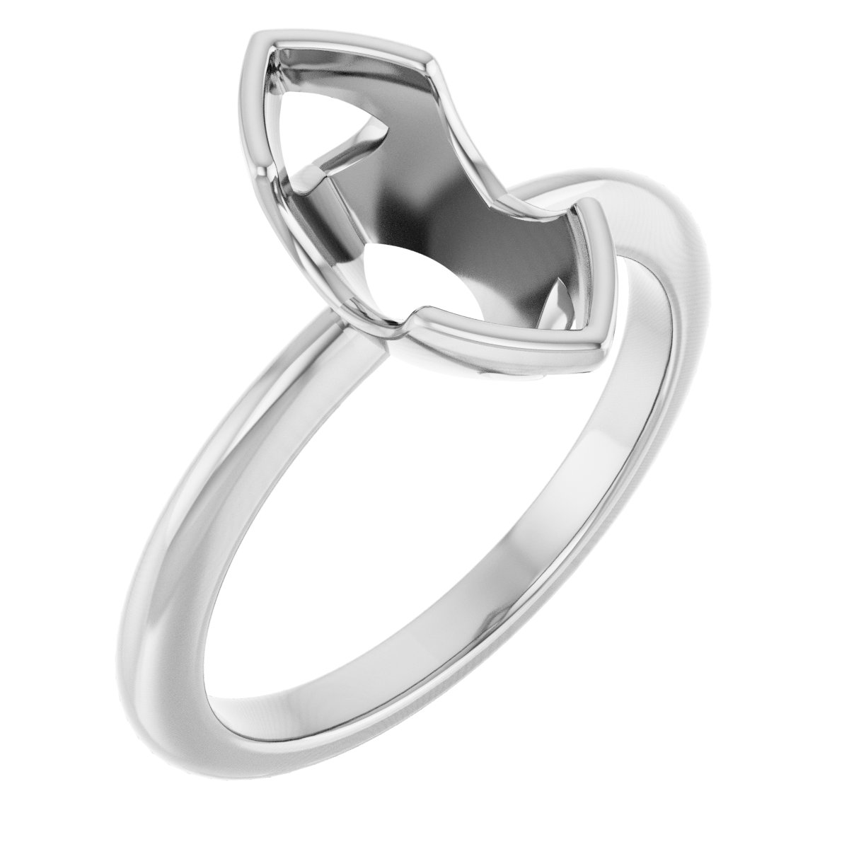 Half-Bezel Engagement Ring