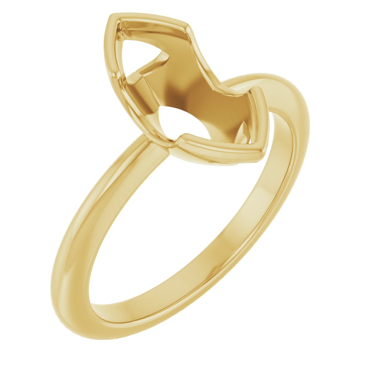 Half-Bezel Engagement Ring