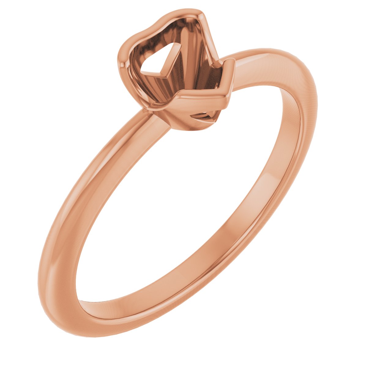 Half-Bezel Engagement Ring