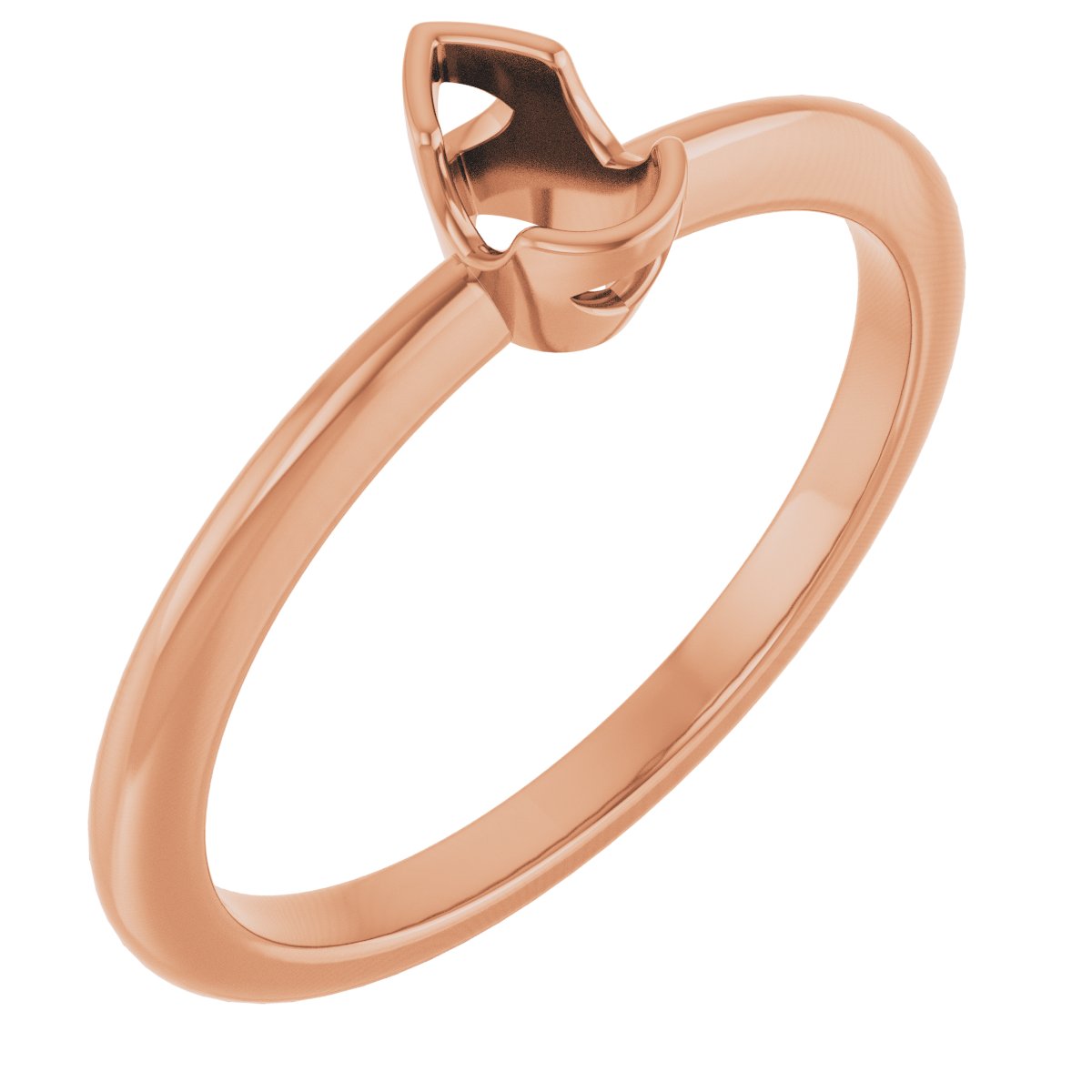 Half-Bezel Engagement Ring