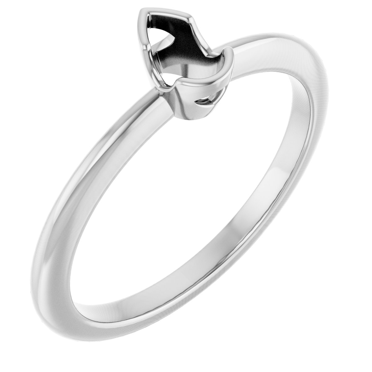 Half-Bezel Engagement Ring