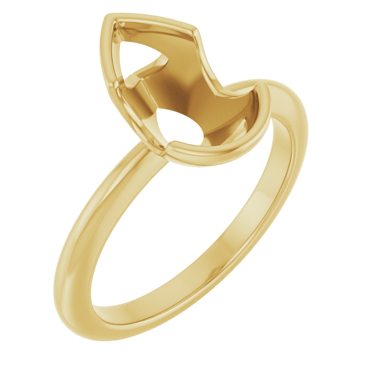 Half-Bezel Engagement Ring