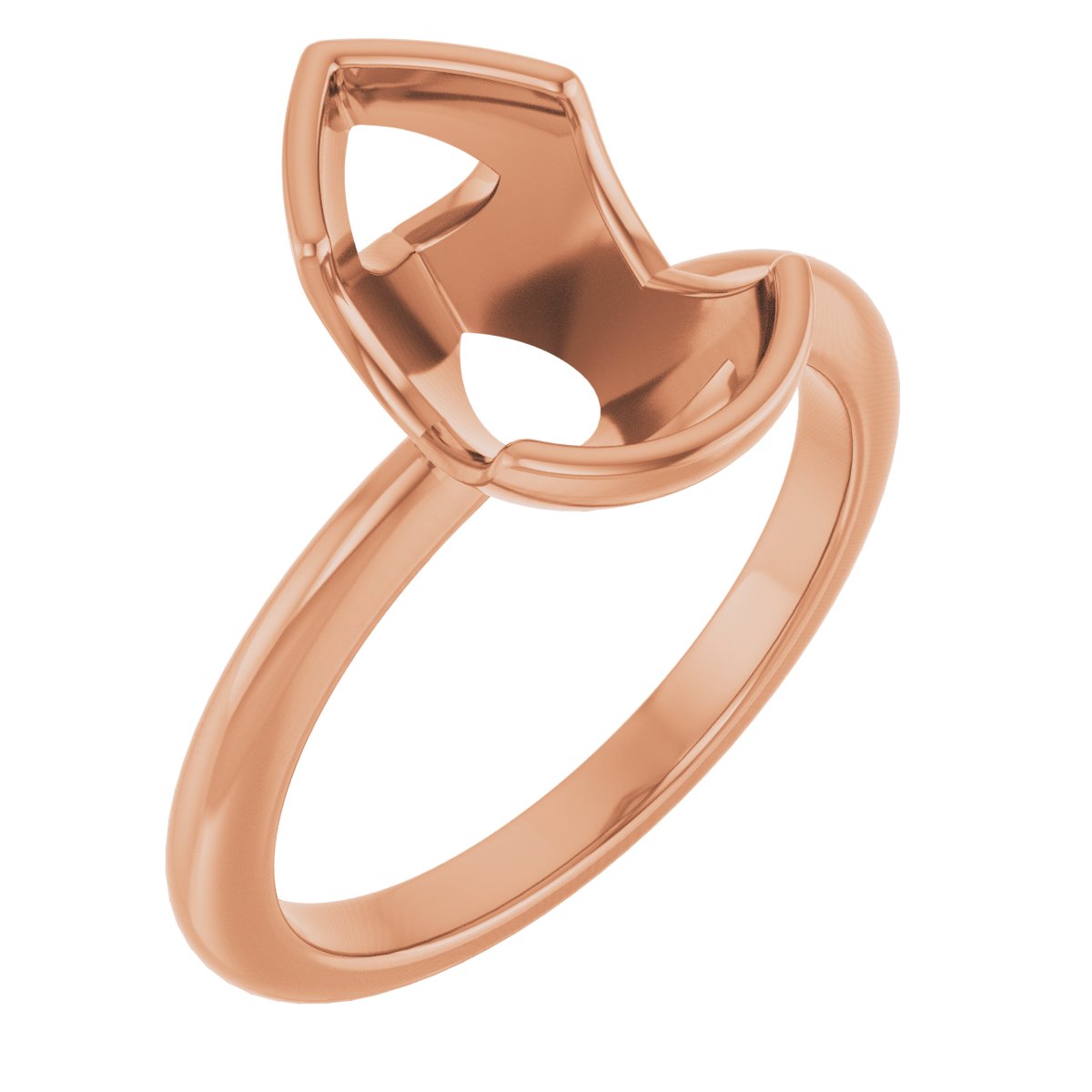 Half-Bezel Engagement Ring