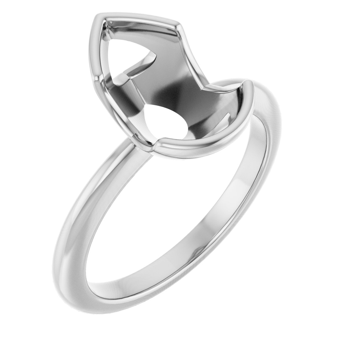 Half-Bezel Engagement Ring