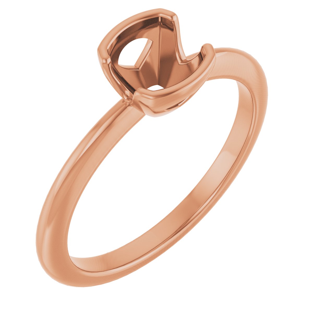 Half-Bezel Engagement Ring