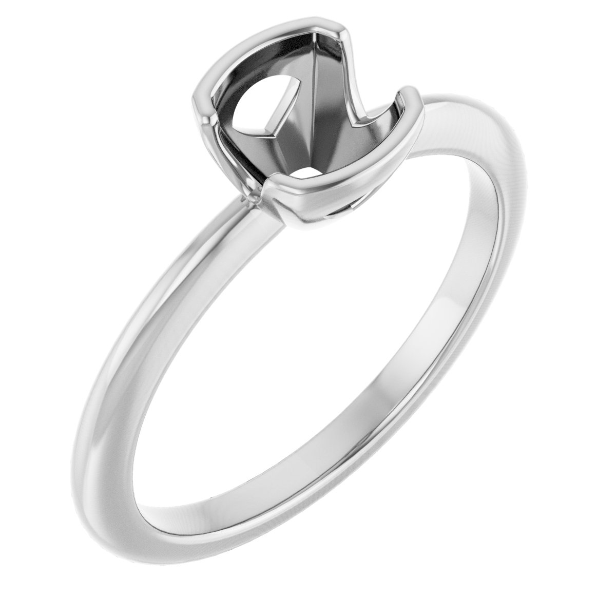 Half-Bezel Engagement Ring