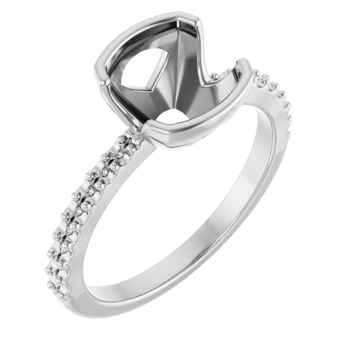 Half-Bezel Engagement Ring
