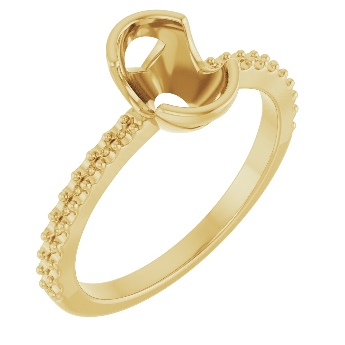 Half-Bezel Engagement Ring