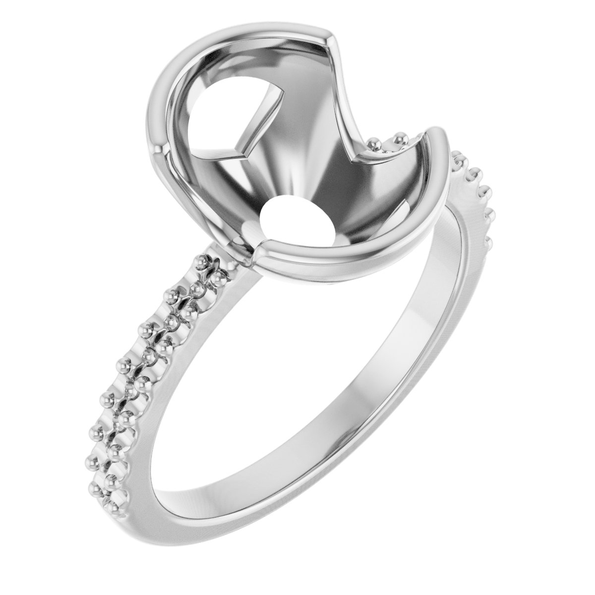 Half-Bezel Engagement Ring