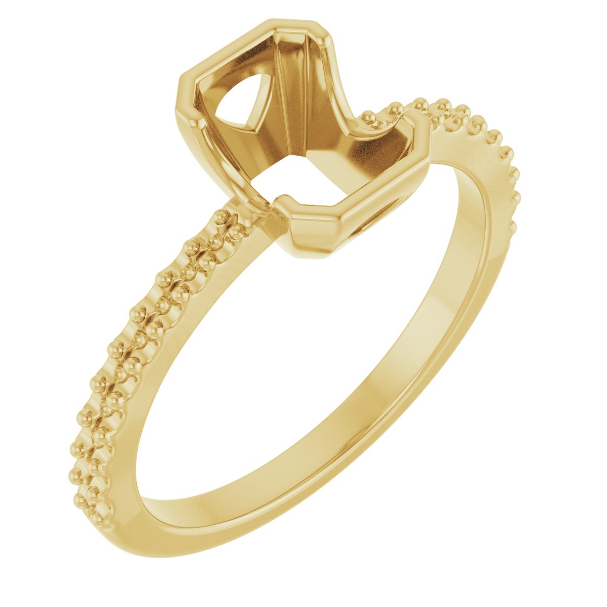 Half-Bezel Engagement Ring