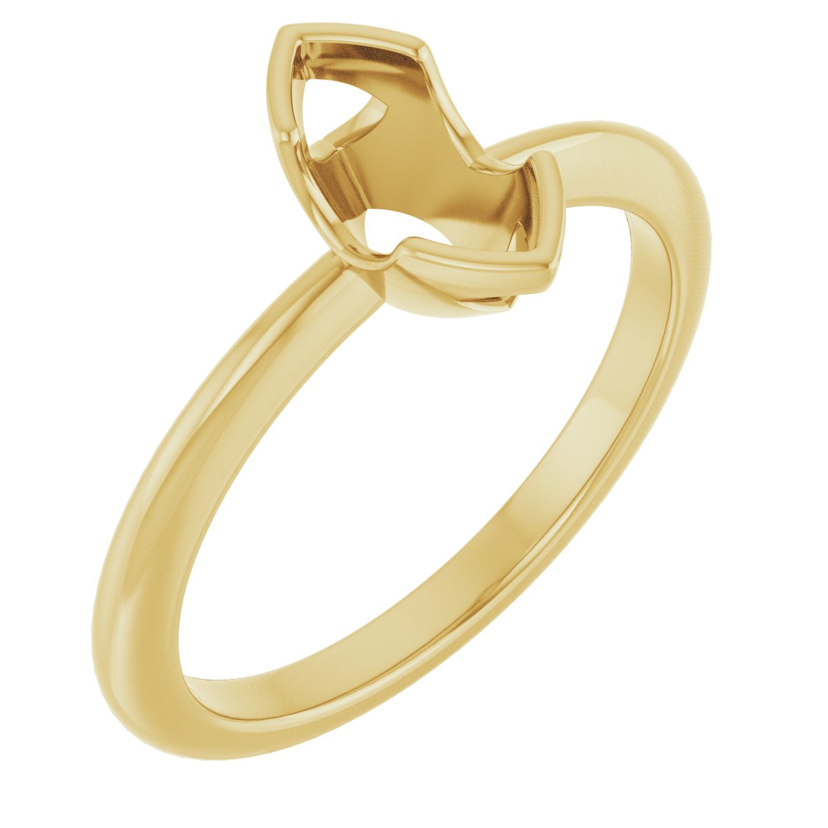 Half-Bezel Engagement Ring