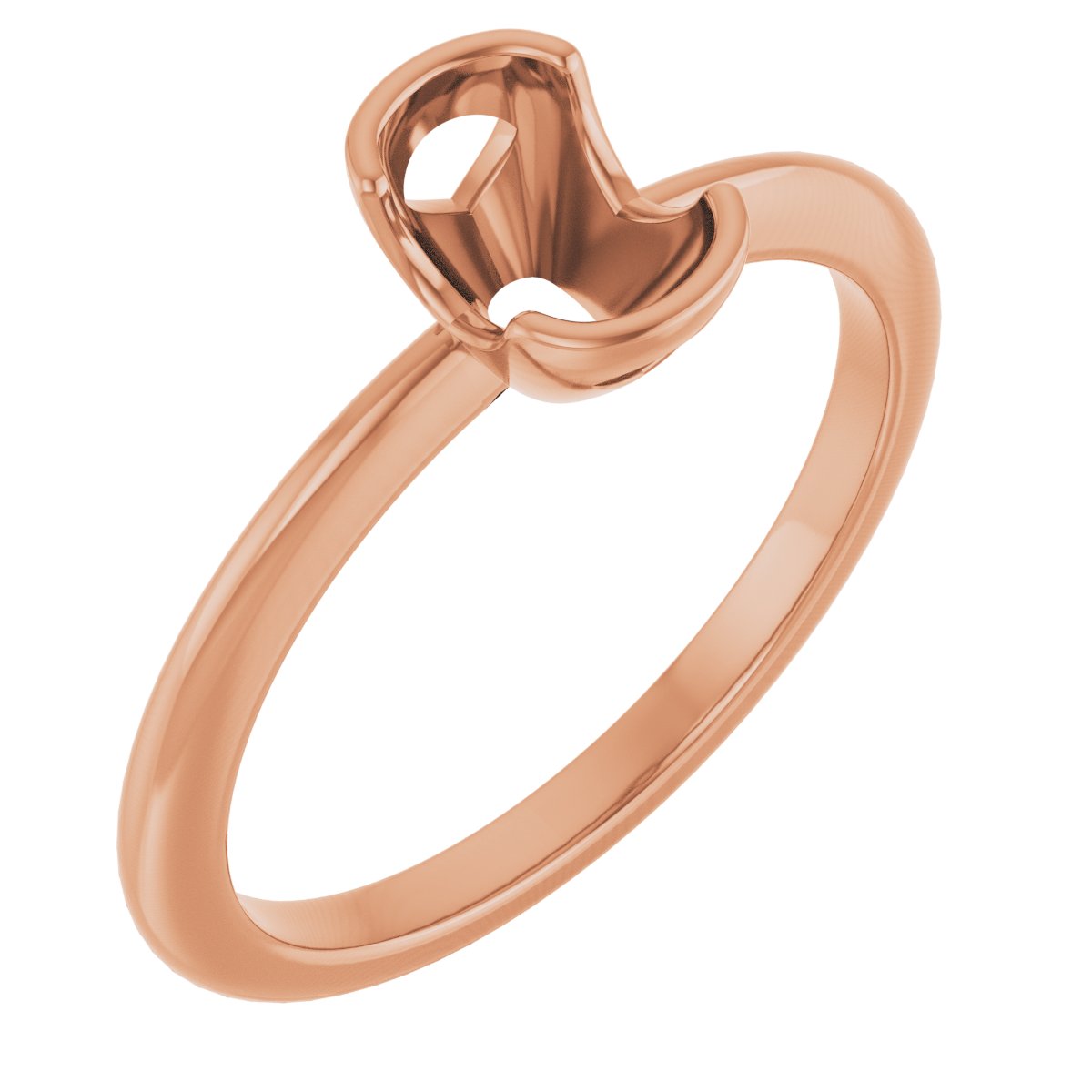 Half-Bezel Engagement Ring