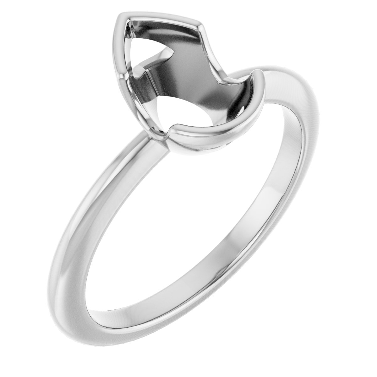 Half-Bezel Engagement Ring