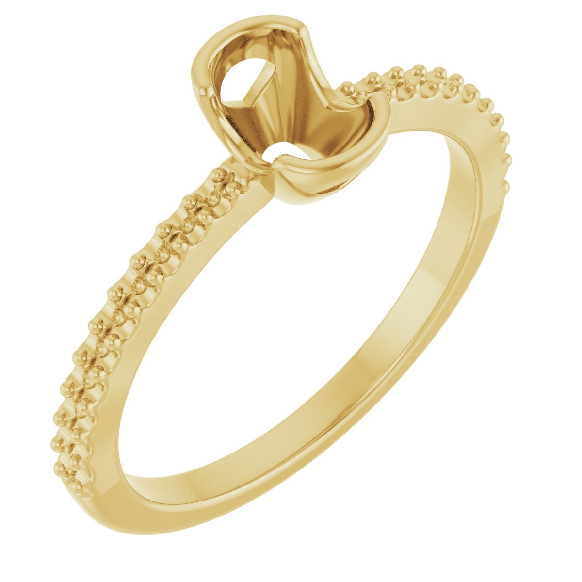 Half-Bezel Engagement Ring