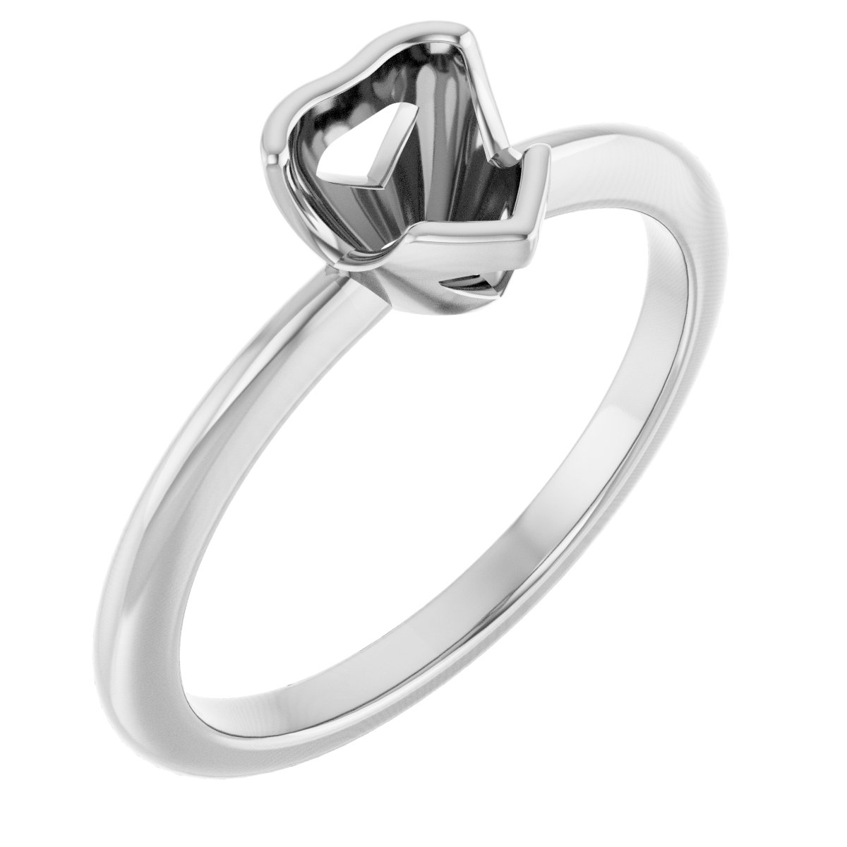 Half-Bezel Engagement Ring