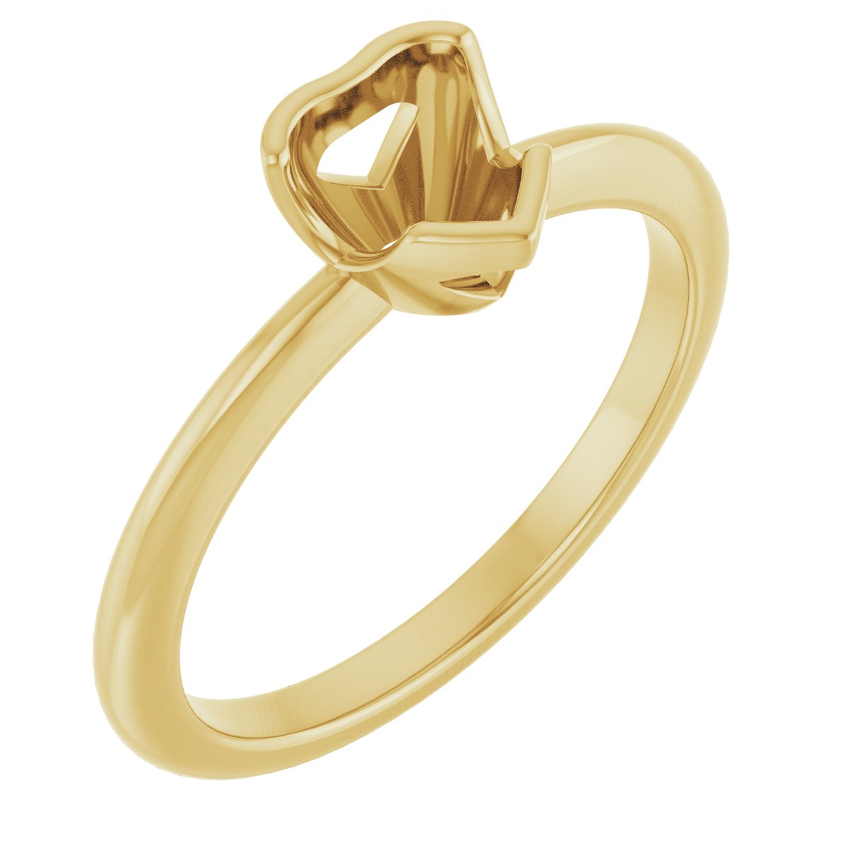 Half-Bezel Engagement Ring