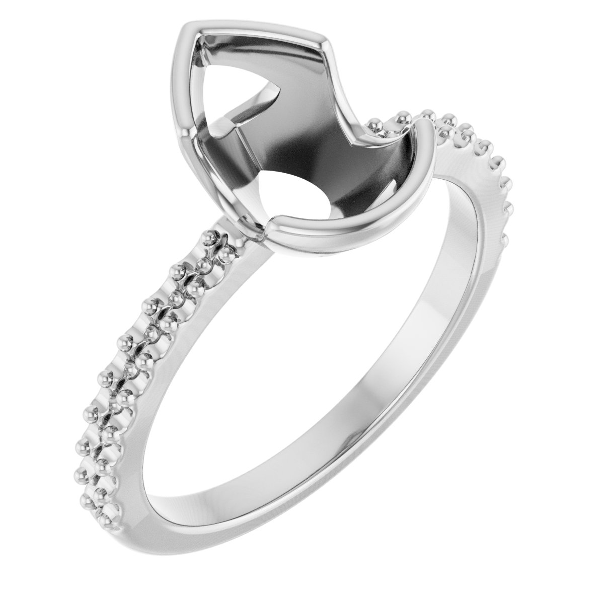 Half-Bezel Engagement Ring