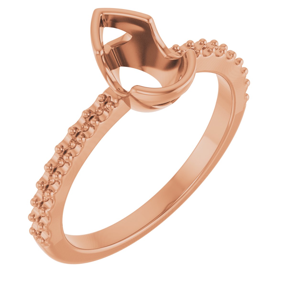 Half-Bezel Engagement Ring