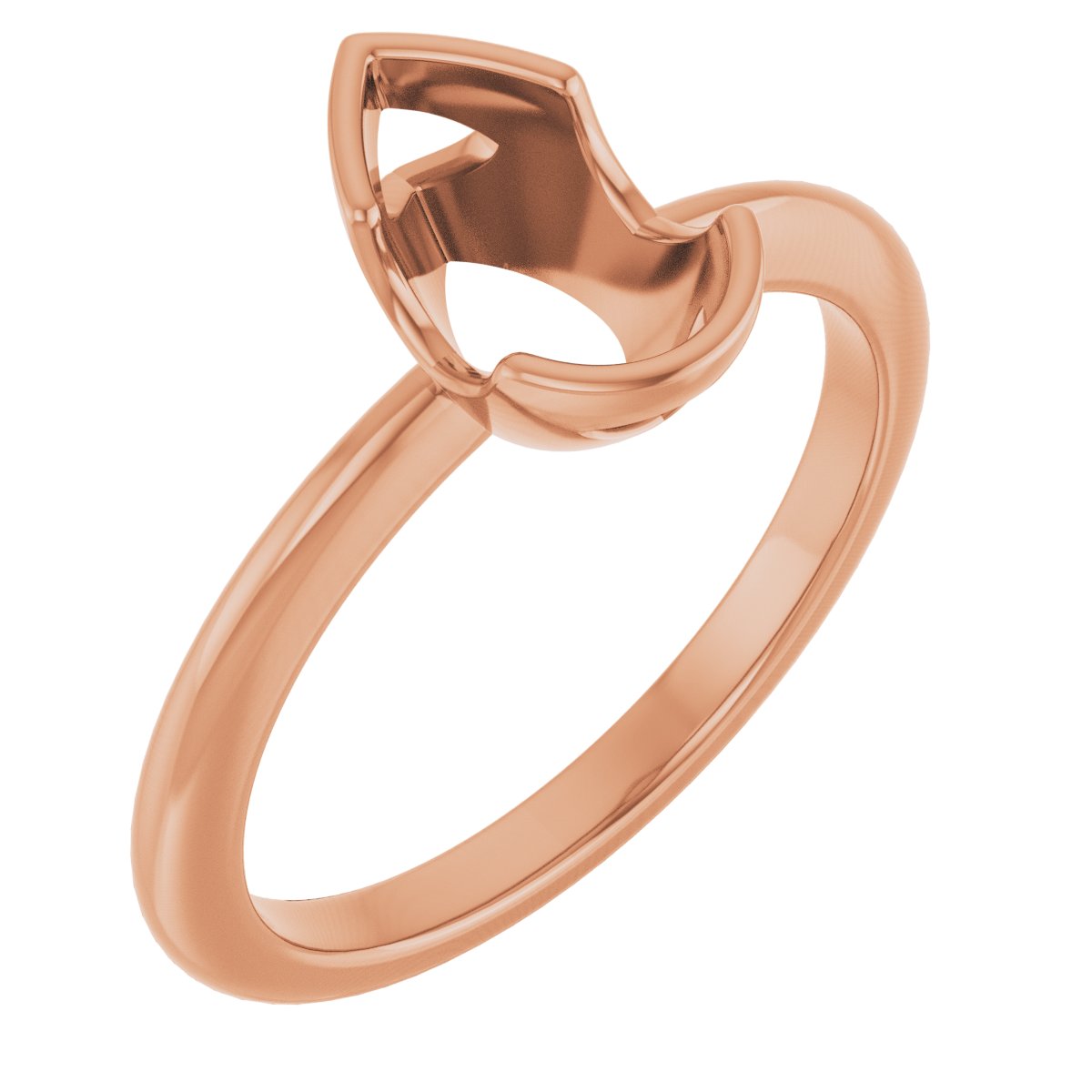 Half-Bezel Engagement Ring
