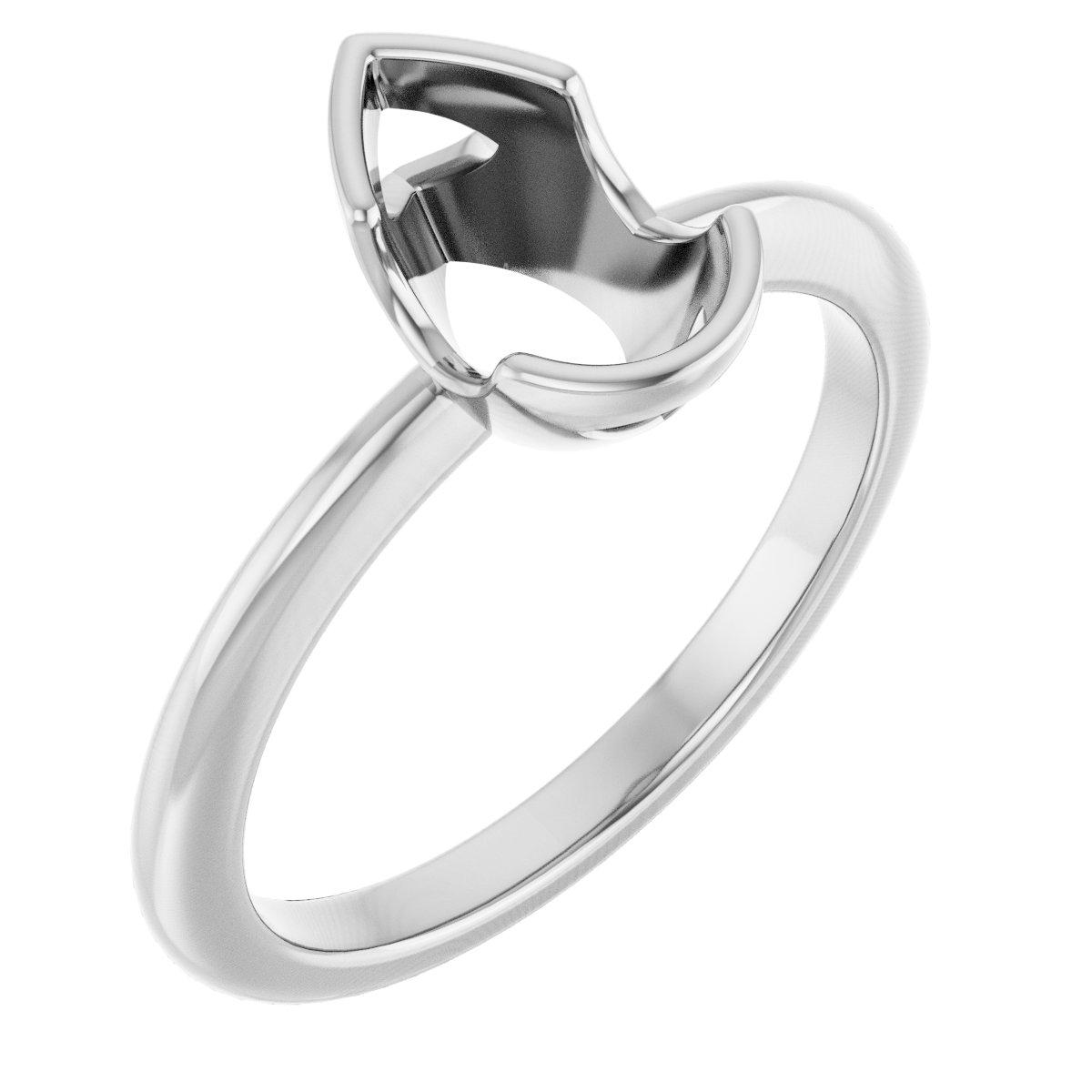 Half-Bezel Engagement Ring