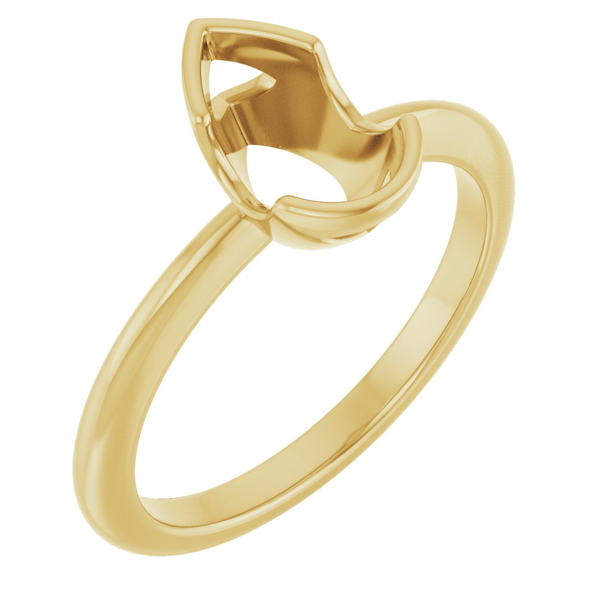 Half-Bezel Engagement Ring