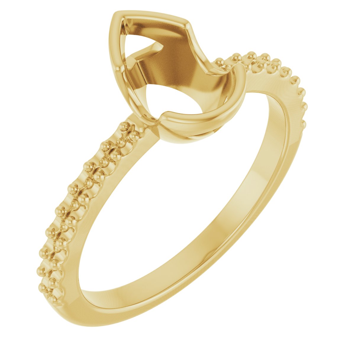 Half-Bezel Engagement Ring