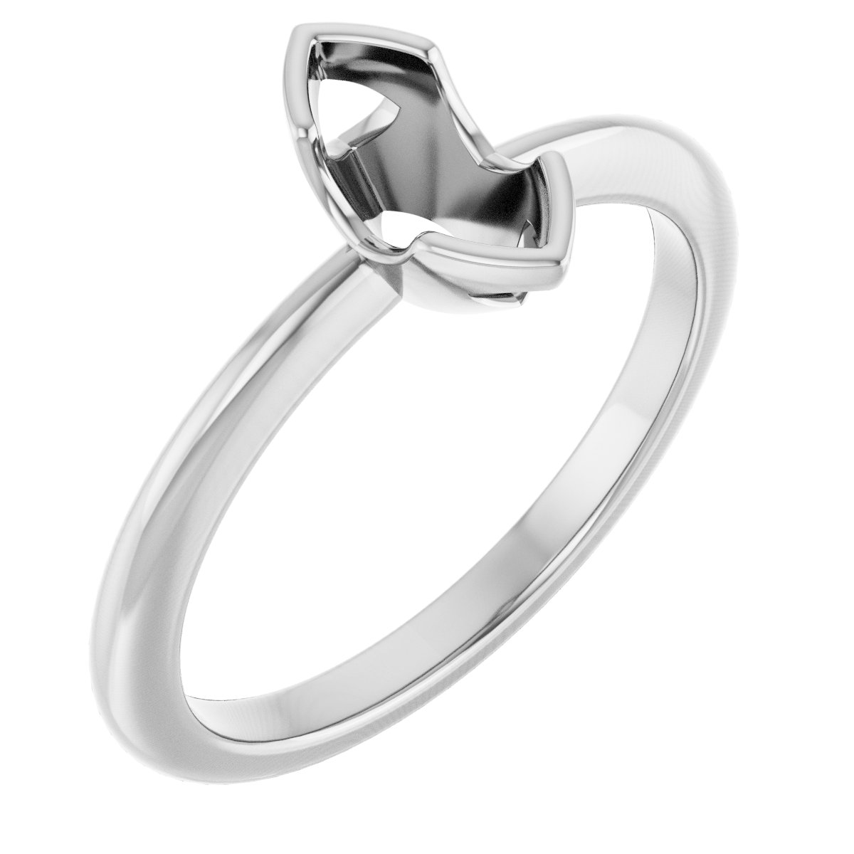 Half-Bezel Engagement Ring