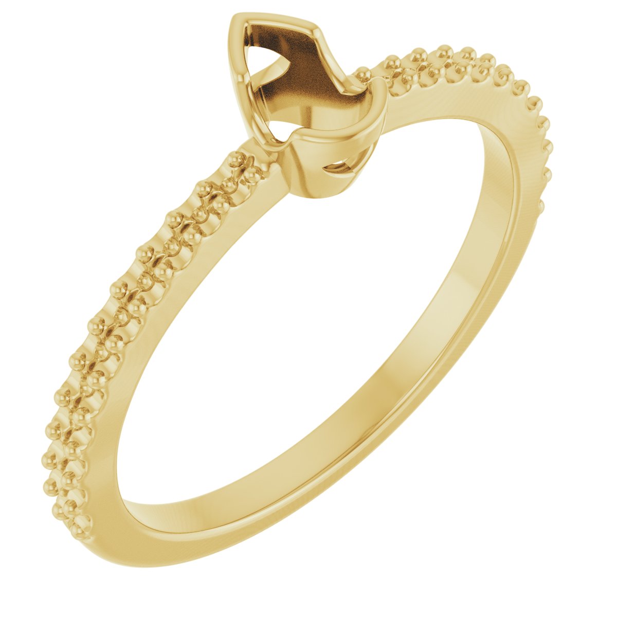 Half-Bezel Engagement Ring
