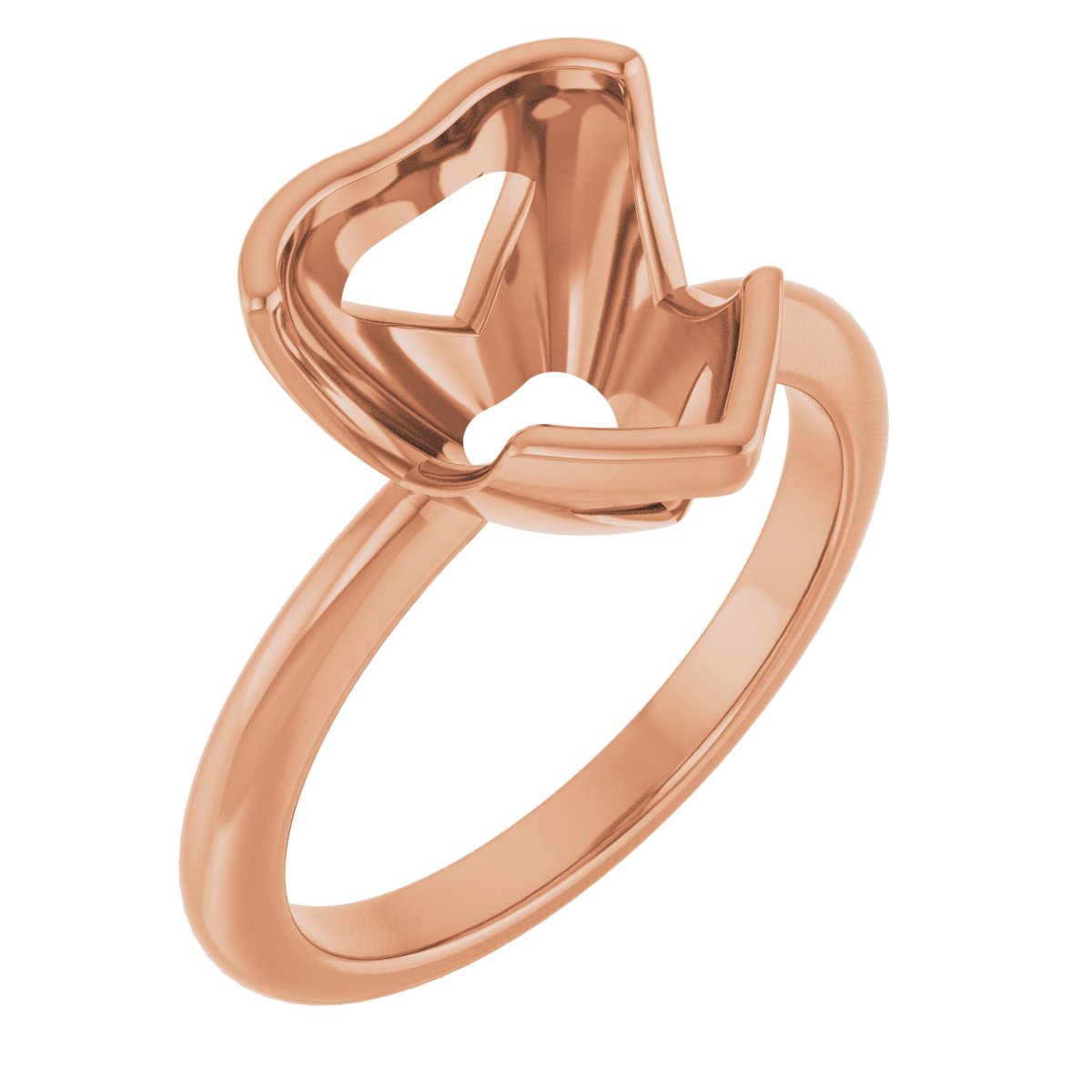Half-Bezel Engagement Ring