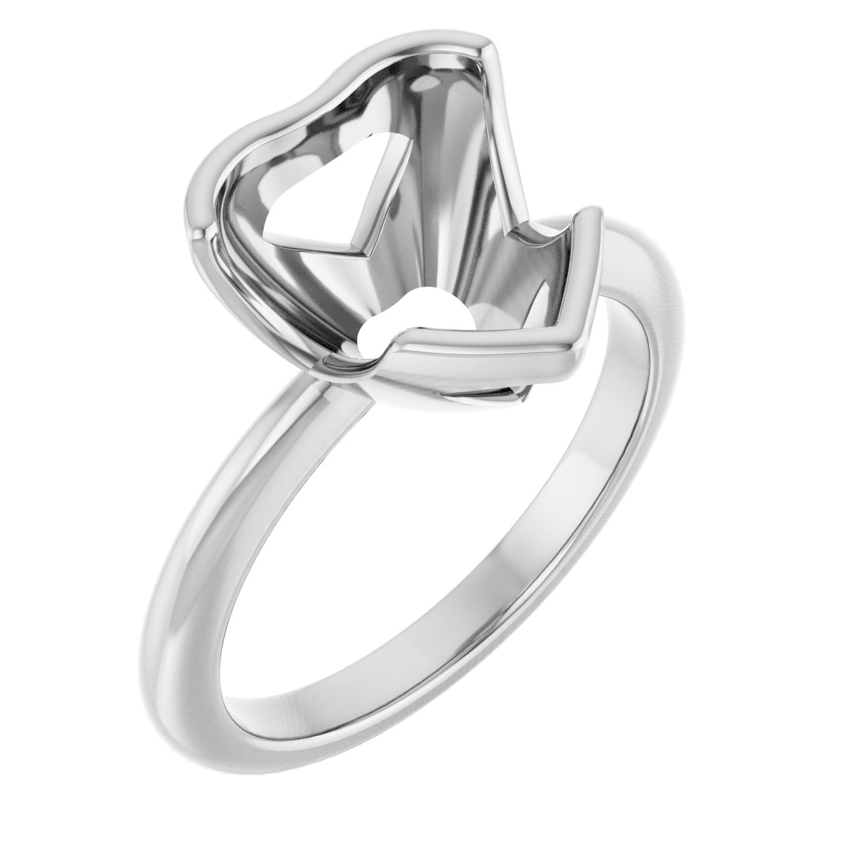 Half-Bezel Engagement Ring