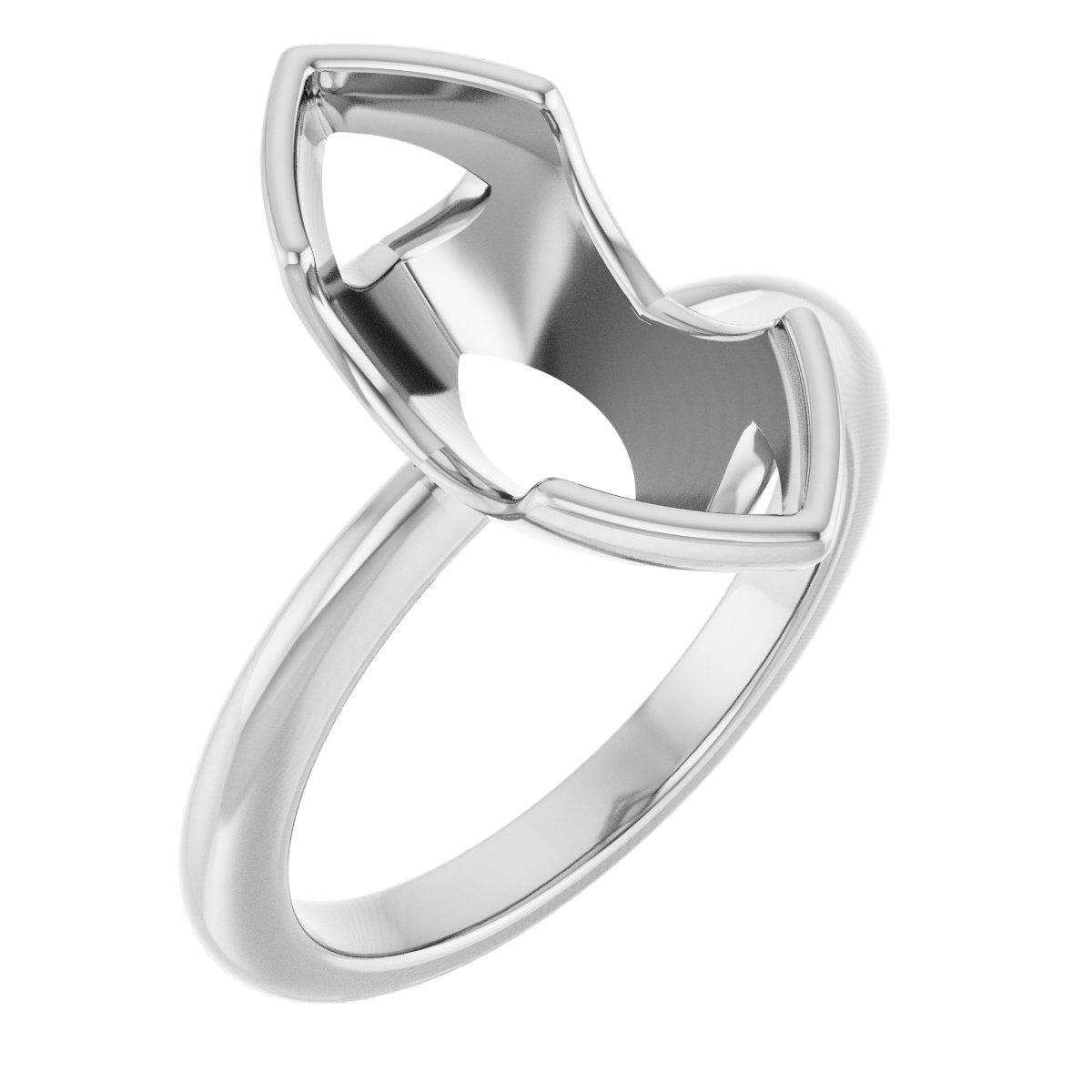 Half-Bezel Engagement Ring