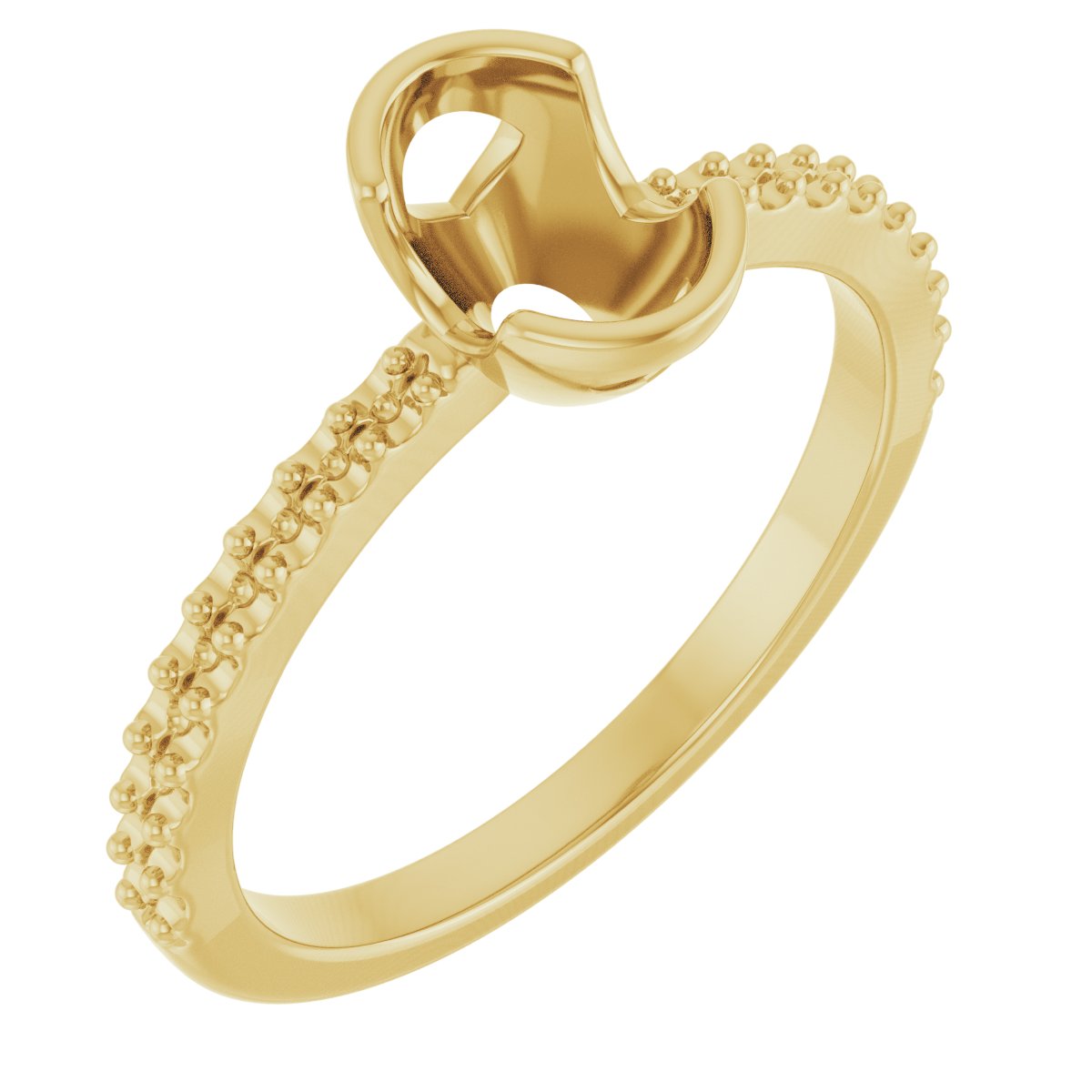 Half-Bezel Engagement Ring