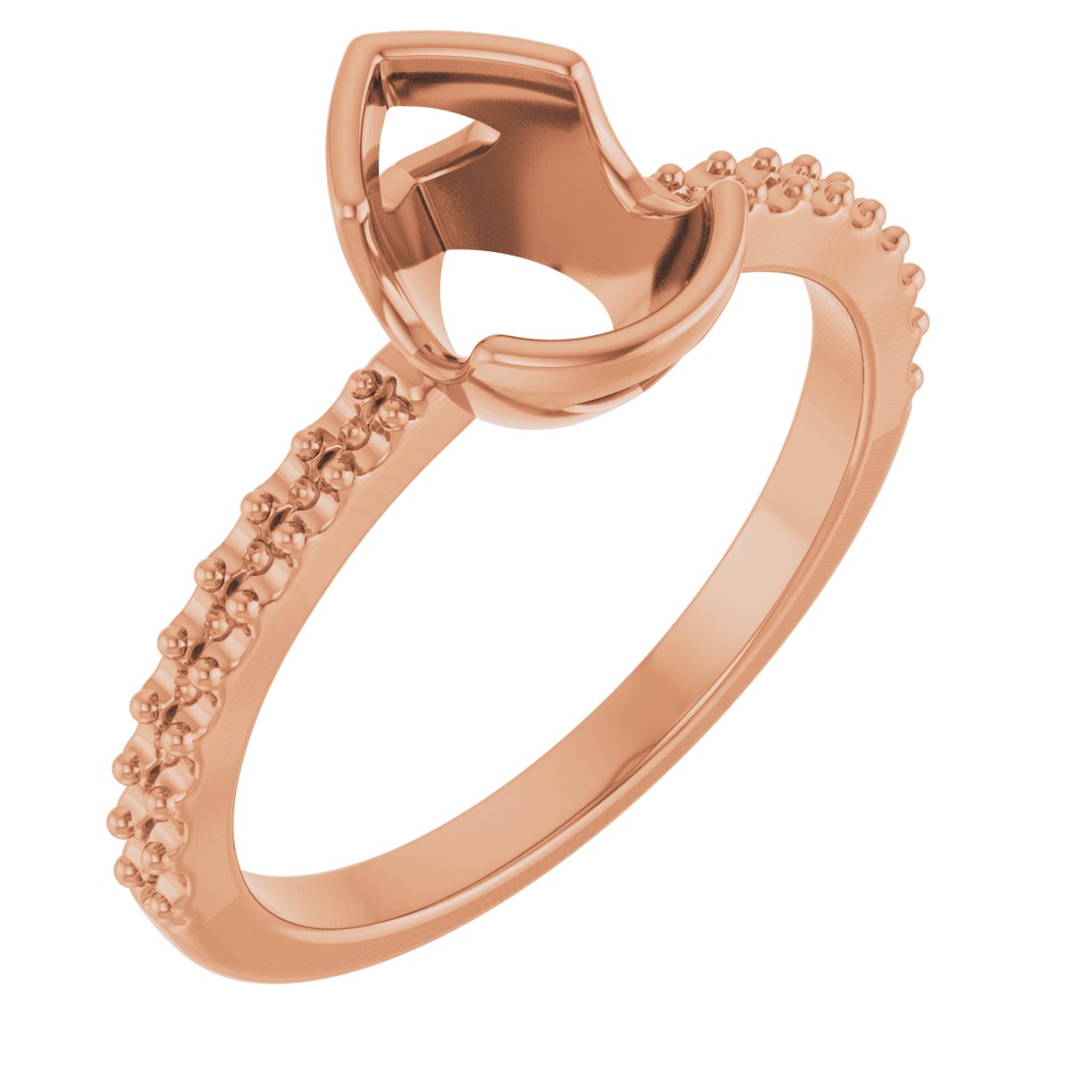 Half-Bezel Engagement Ring