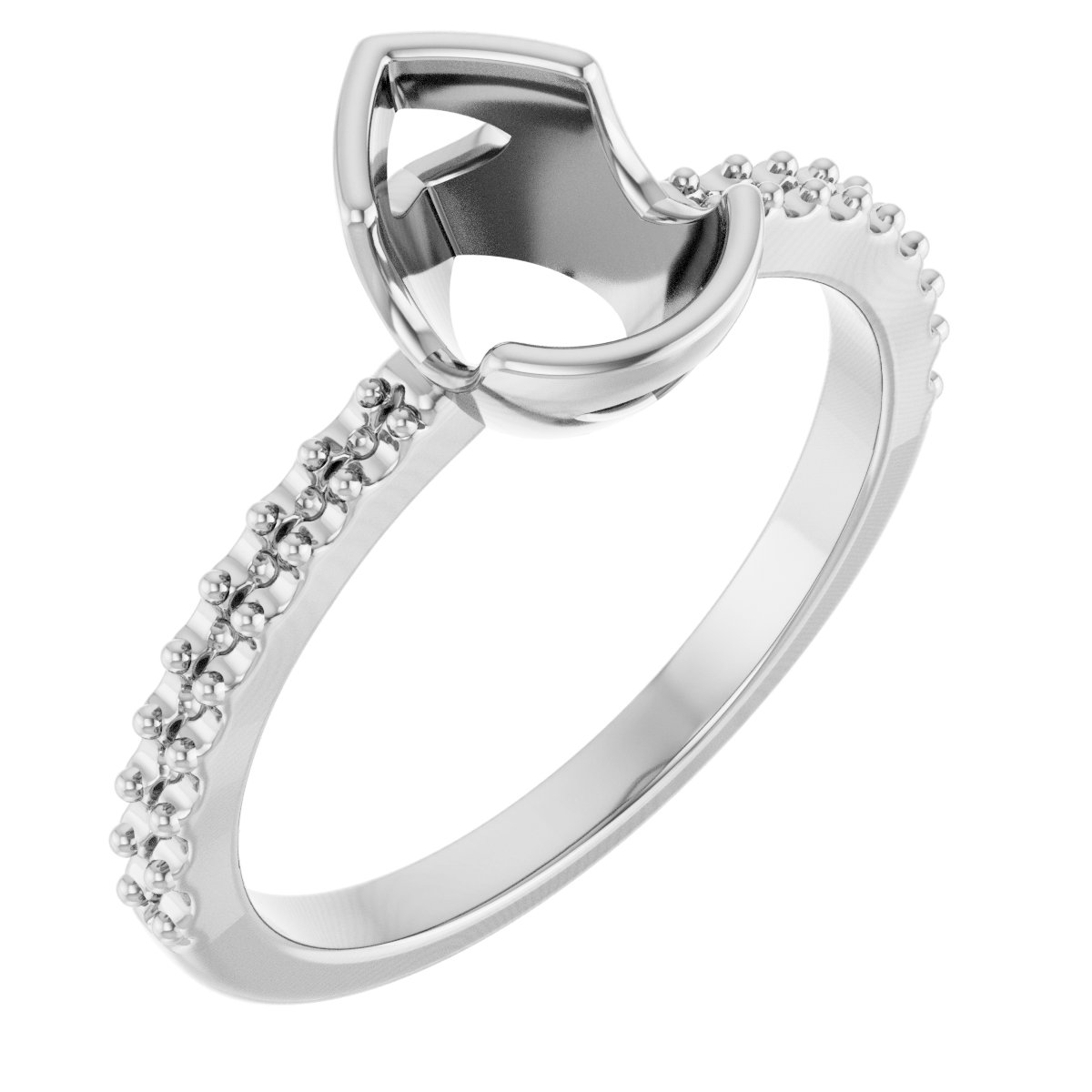 Half-Bezel Engagement Ring