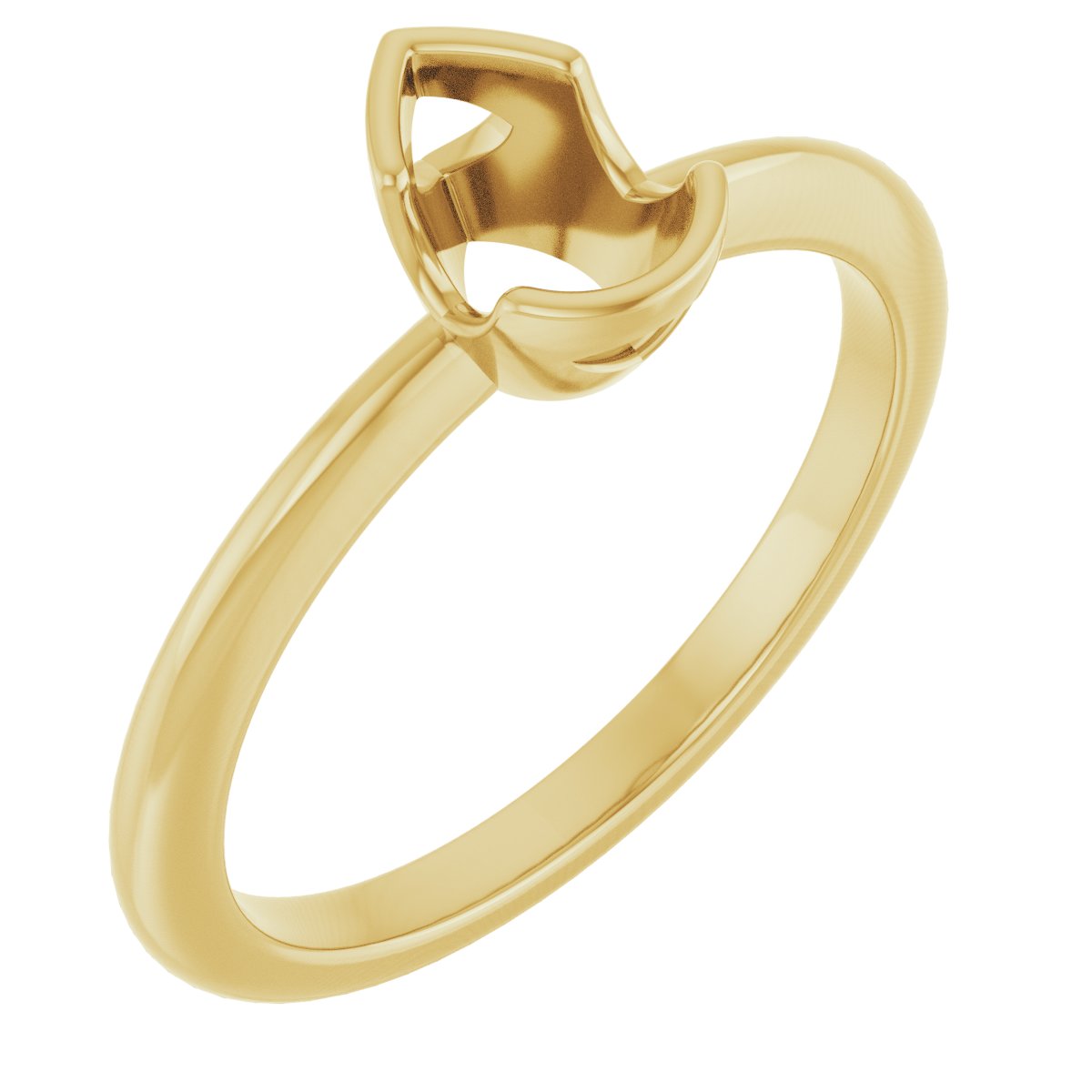 Half-Bezel Engagement Ring