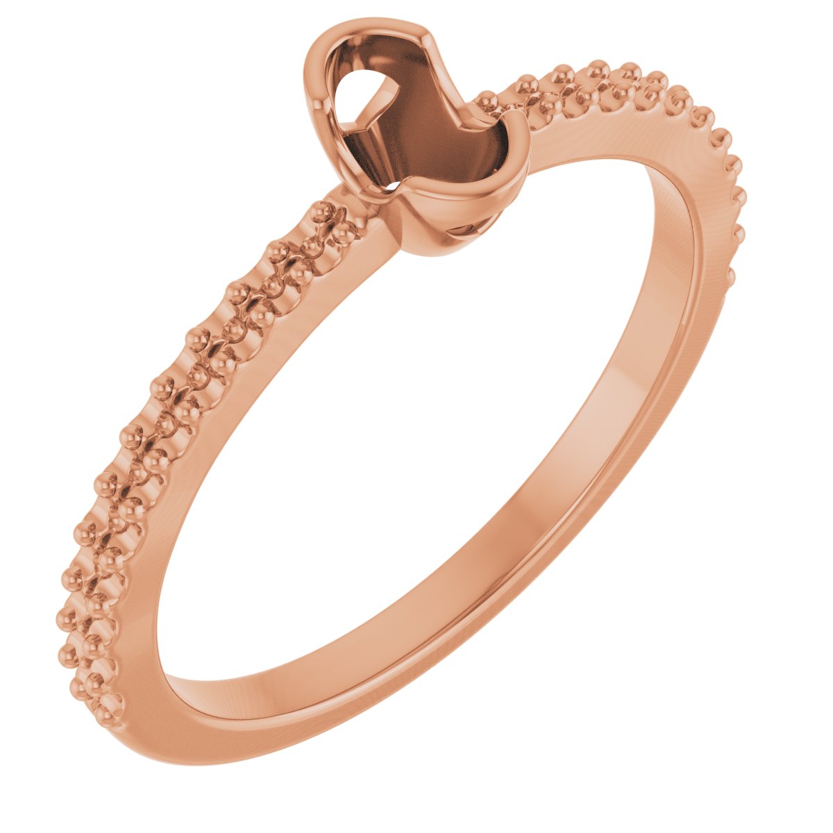 Half-Bezel Engagement Ring