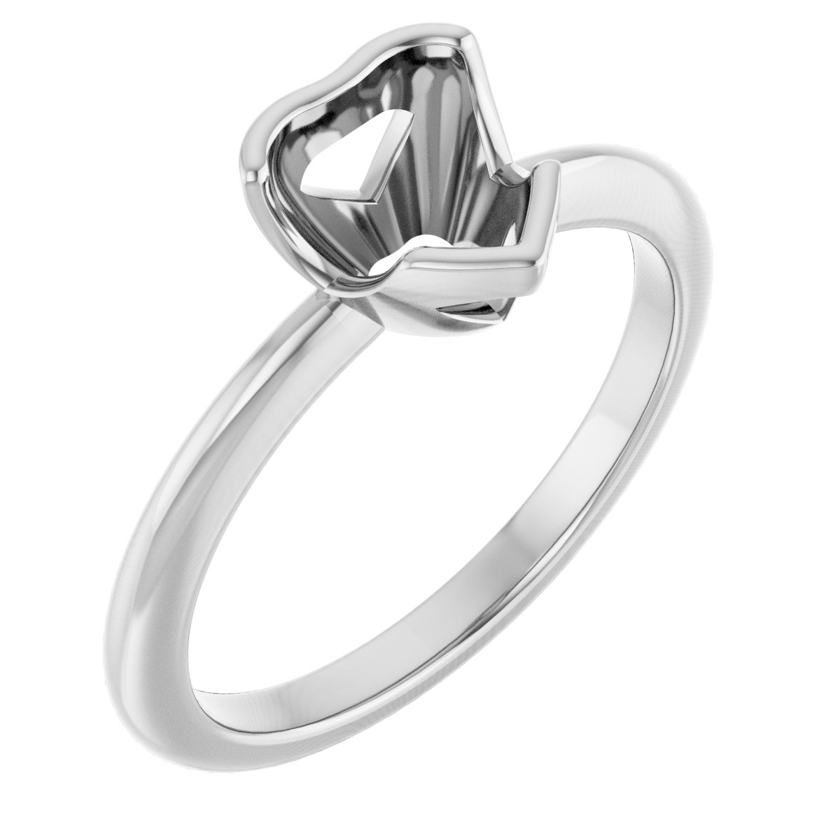 Half-Bezel Engagement Ring