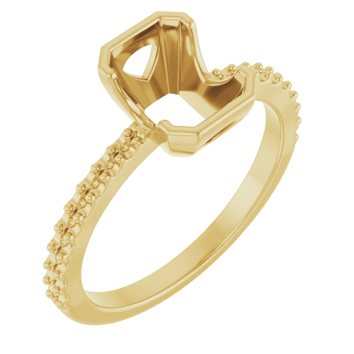 Half-Bezel Engagement Ring