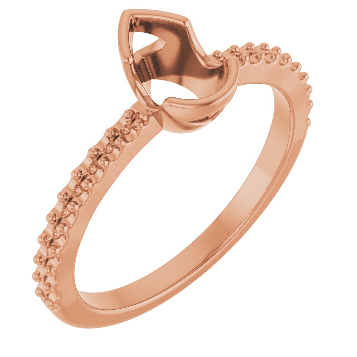 Half-Bezel Engagement Ring