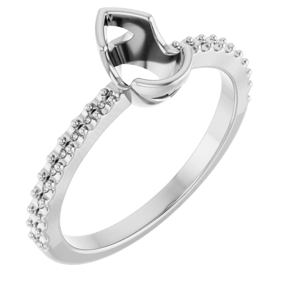 Half-Bezel Engagement Ring