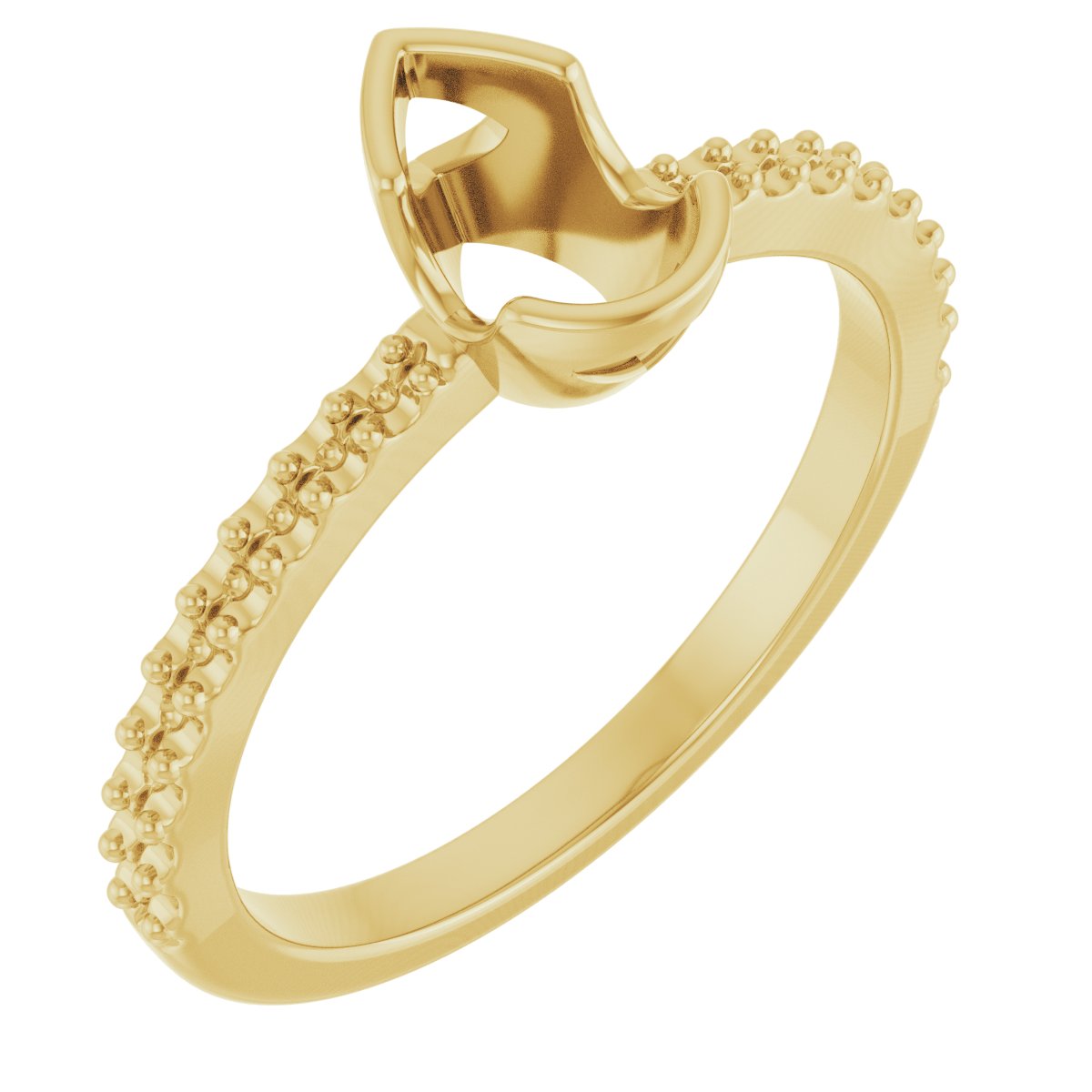 Half-Bezel Engagement Ring