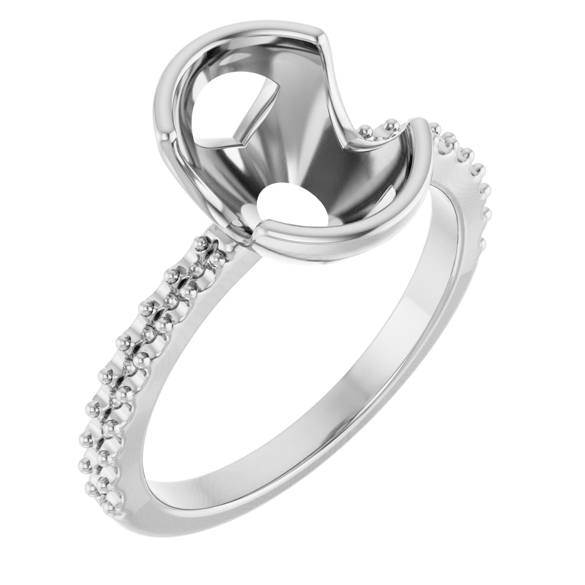 Half-Bezel Engagement Ring