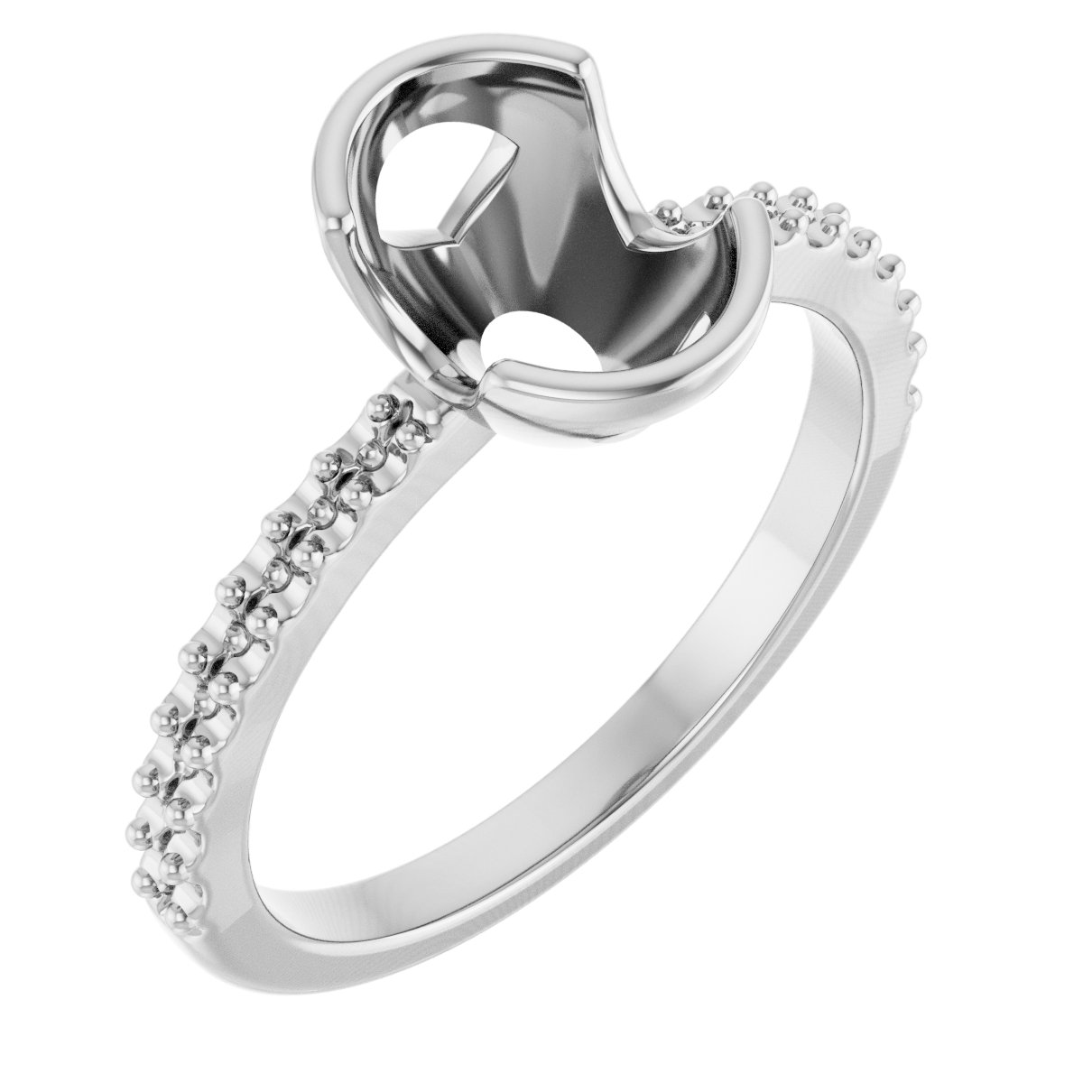 Half-Bezel Engagement Ring
