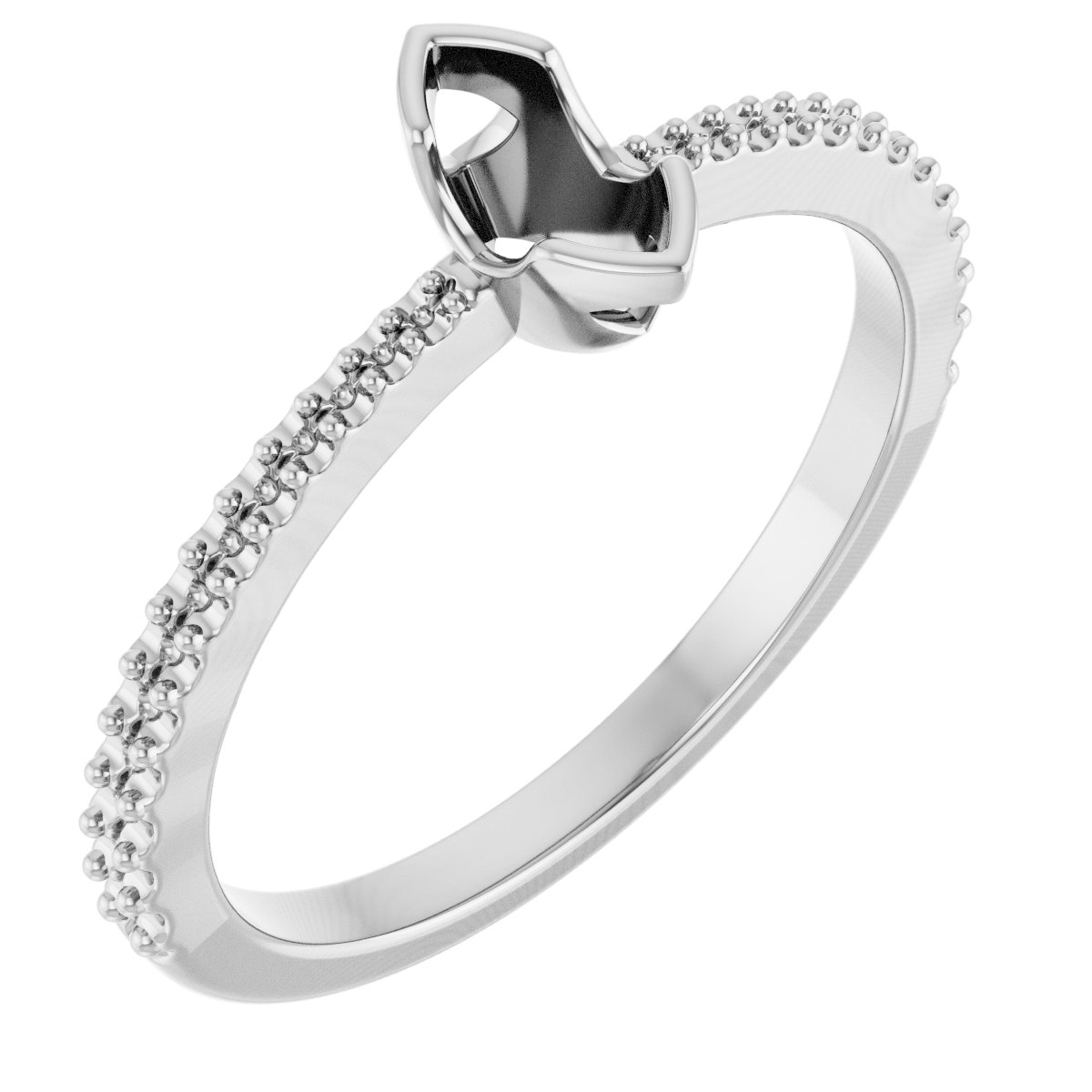 Half-Bezel Engagement Ring