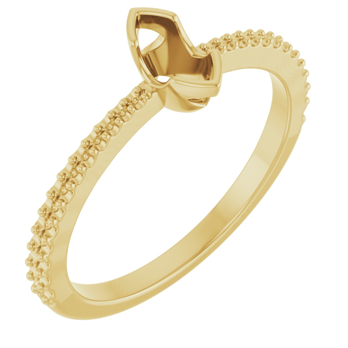Half-Bezel Engagement Ring